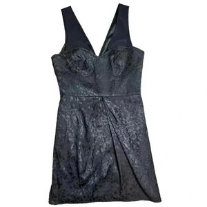 Walter By Walter Baker Floral Embroidered Silky Mini Dress Medium